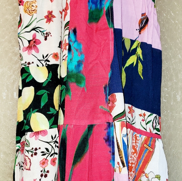 NWT-❤️-Desigual-Strappy Beach-Patch Work Wrap Maxi Dress-Size XS - Picture 9 of 16